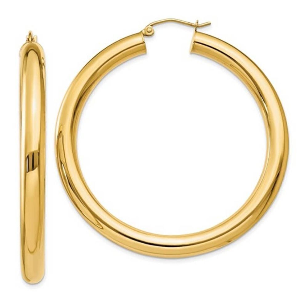 14k Yellow Polished 5mm Lightweight Hoop Earrings